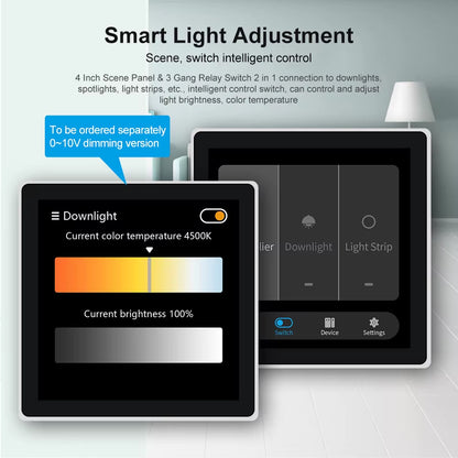 FUERS T3E T1E Smart Control Panel Switch Smart Home Automation System Tuya Switch Scene Panel Intelligent Touch Screen Zigbee