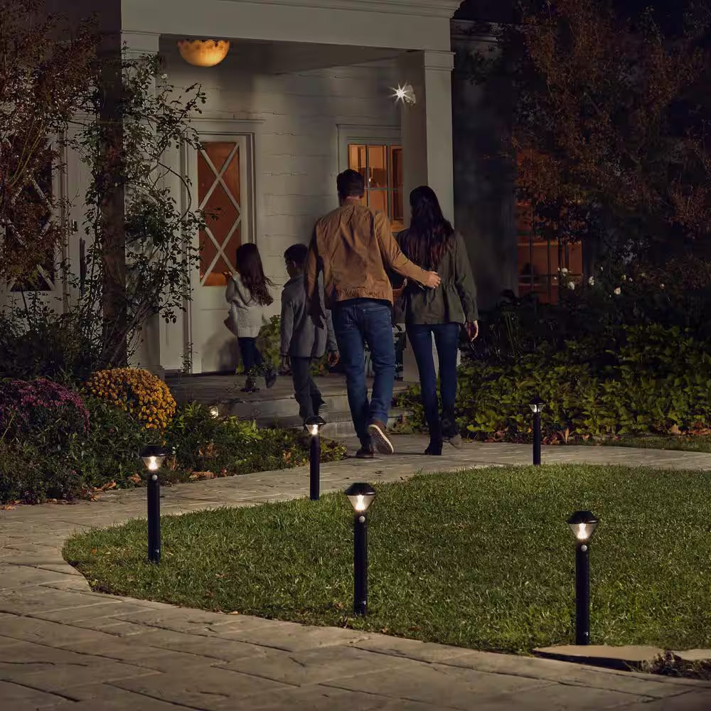 Smart Lighting White Motion Activated Outdoor Integrated LED Spotlight Battery