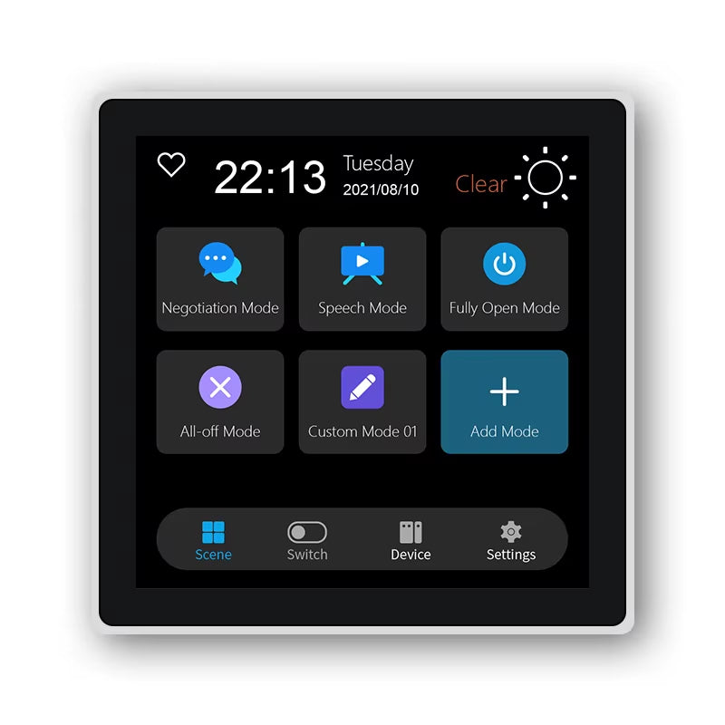 FUERS T3E Smart Control Panel Switch Smart Home Automation System Tuya Switch Scene Panel Intelligent Home Touch Screen Zigbee