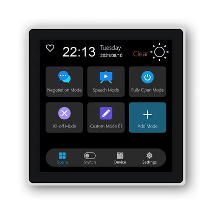 FUERS T3E Smart Control Panel Switch Smart Home Automation System Tuya Switch Scene Panel Intelligent Home Touch Screen Zigbee