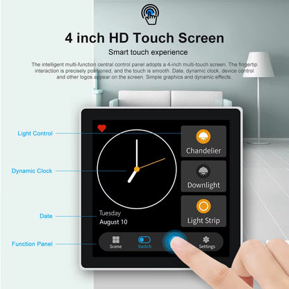 FUERS T3E T1E Smart Control Panel Switch Smart Home Automation System Tuya Switch Scene Panel Intelligent Touch Screen Zigbee