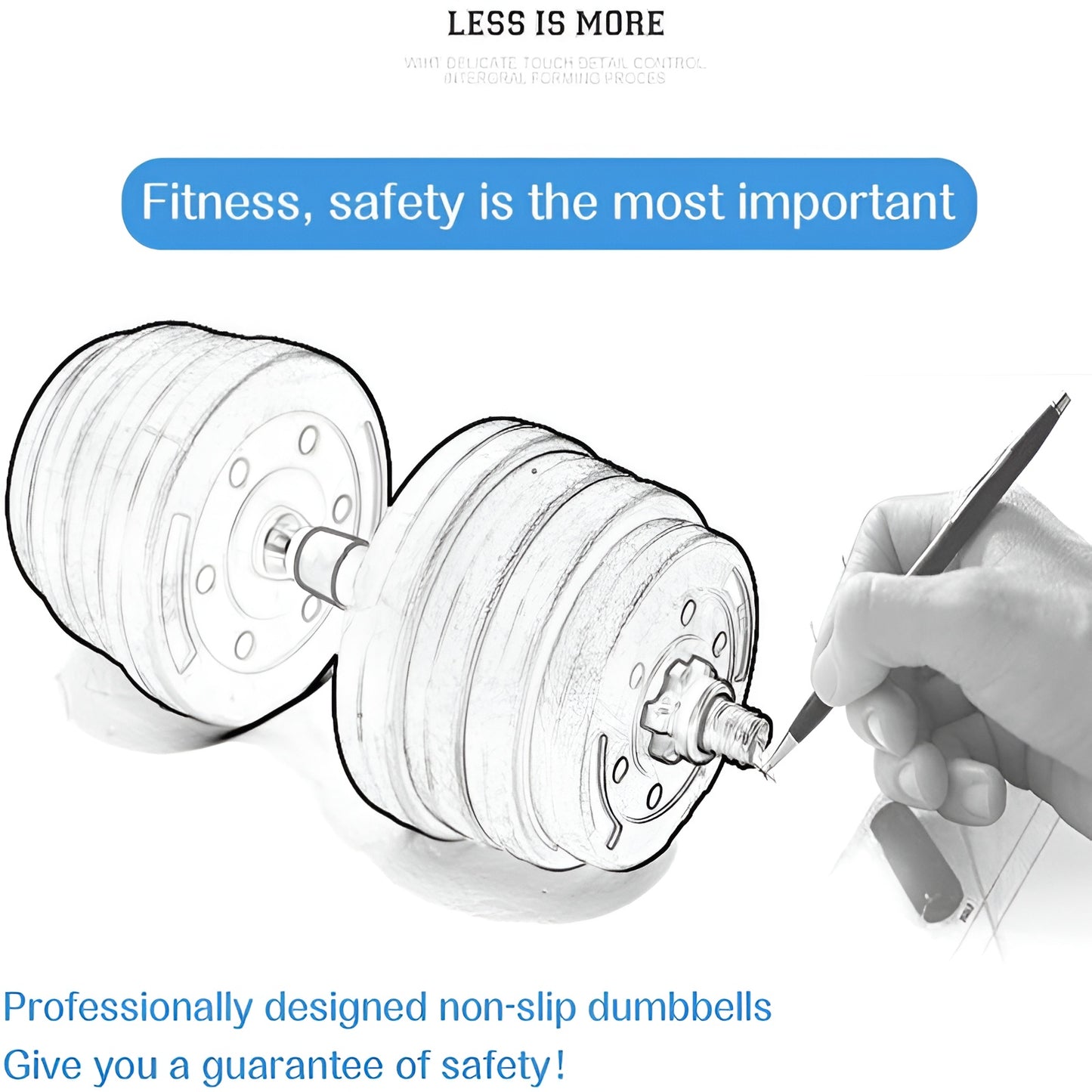 Adjustable Dumbbells Set, 22, 44, 66, 88, 110 Lbs Free Weight Set, 2 in 1 Dumbbell Barbell Lifting Set with Connector for Women Men Home Gym Workout Fitness