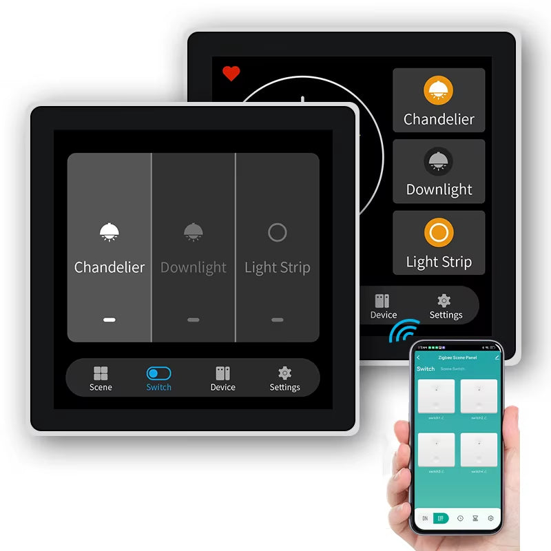 FUERS T3E Smart Control Panel Switch Smart Home Automation System Tuya Switch Scene Panel Intelligent Home Touch Screen Zigbee