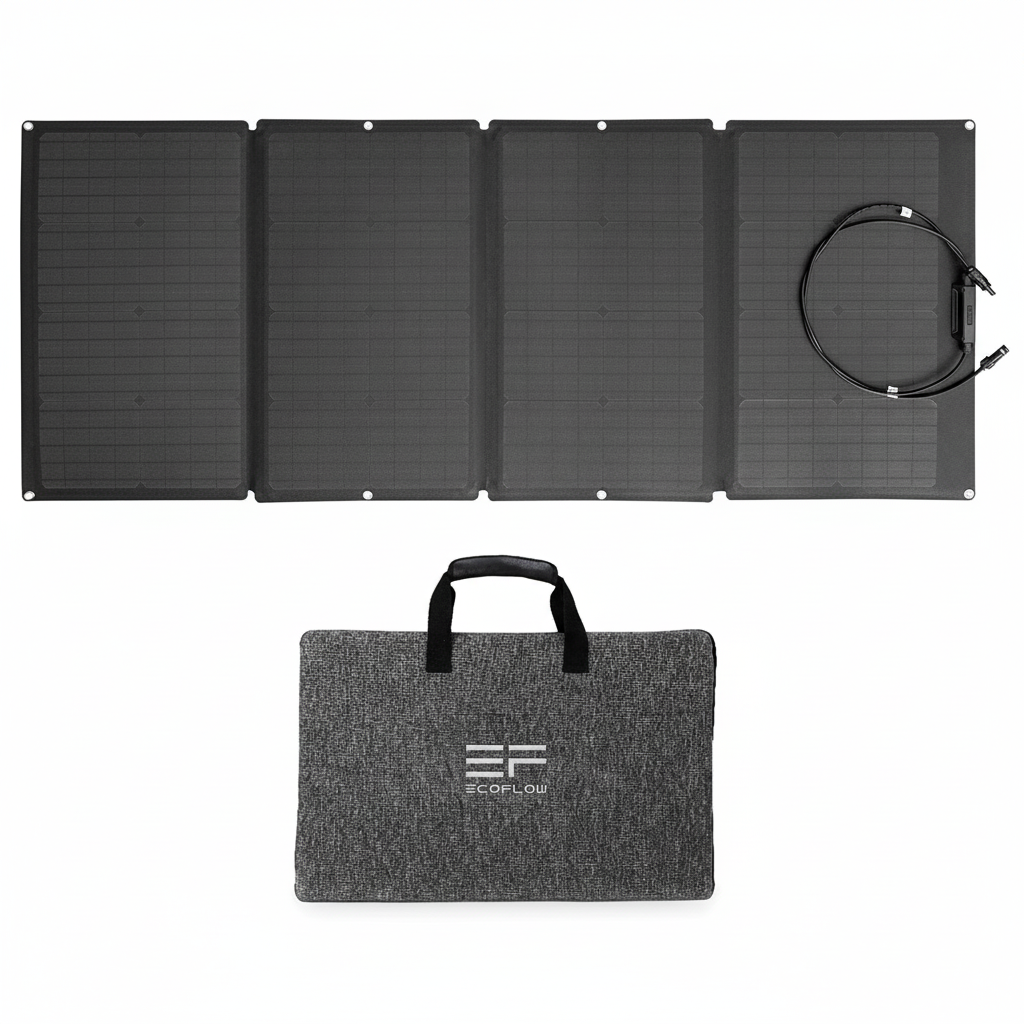 160W Portable Solar Panel for Power Station, Foldable Solar Charger with Adjustable Kickstand, Waterproof IP67 for Outdoor Camping,Rv,Off Grid System