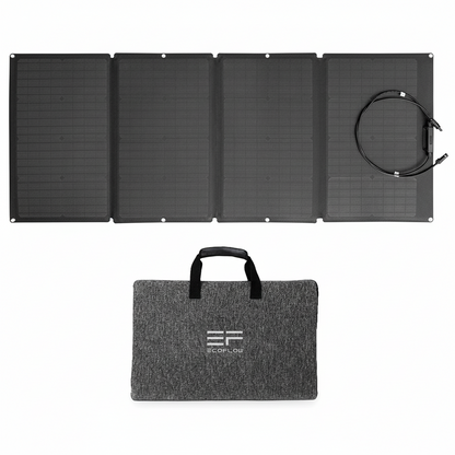 160W Portable Solar Panel for Power Station, Foldable Solar Charger with Adjustable Kickstand, Waterproof IP67 for Outdoor Camping,Rv,Off Grid System
