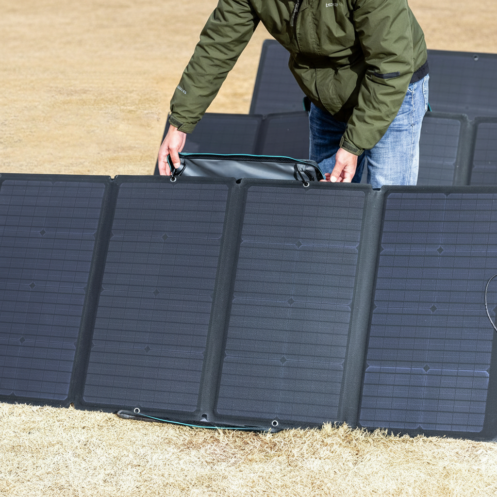160W Portable Solar Panel for Power Station, Foldable Solar Charger with Adjustable Kickstand, Waterproof IP67 for Outdoor Camping,Rv,Off Grid System
